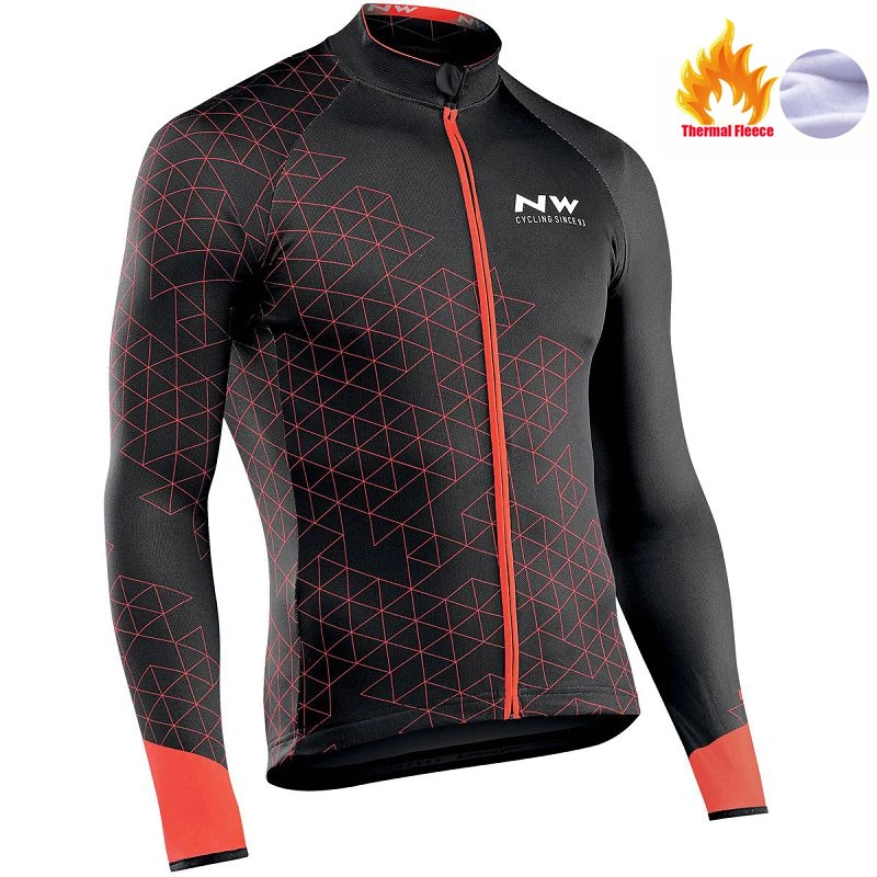 

Cycling Jersey NW Pro 2020 Men Winter thermal fleece Long Sleeve bike maillot ropa uniformes ciclismo hombre MTB bike Cycle