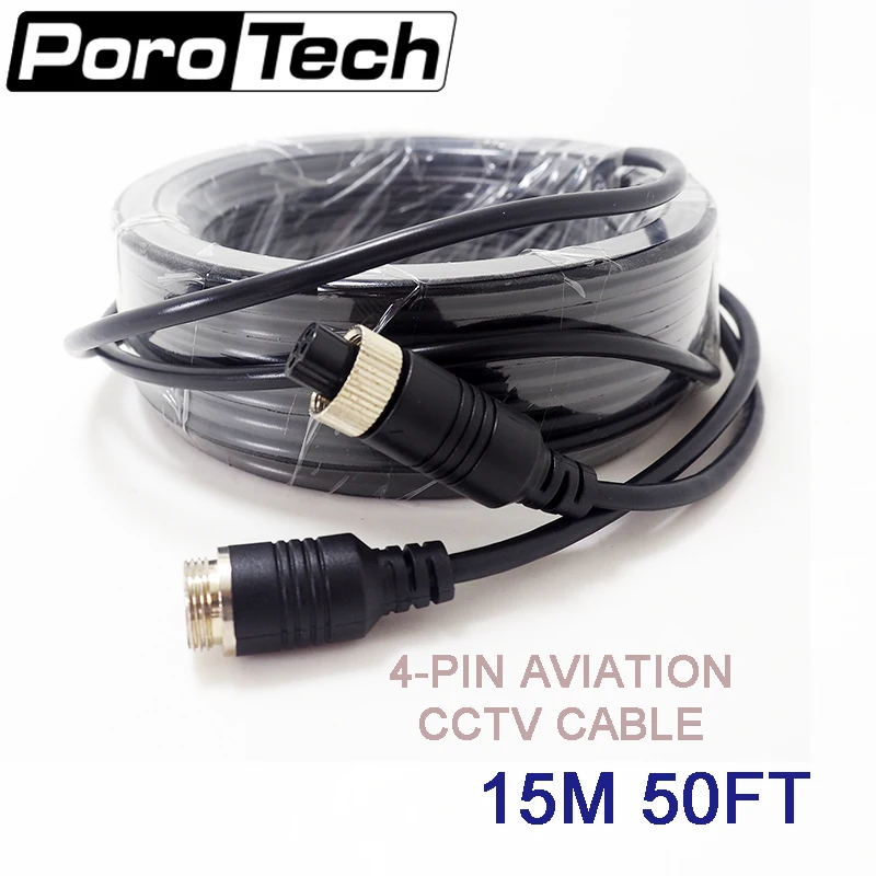 Ac15m 20pcs/lot Waterproof 4 Pin Aviation Video Cable Camera Video Extension Cable For