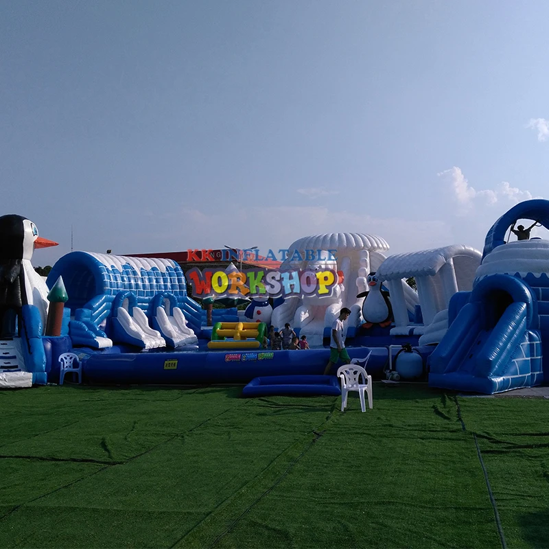 Inflatable water park facility