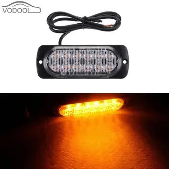 

12 LED 36W Amber Car Truck Side Emergency Light Automobiles Light-emitting Diode Warning Flash Strobe Lamp for 12V-2V Auto