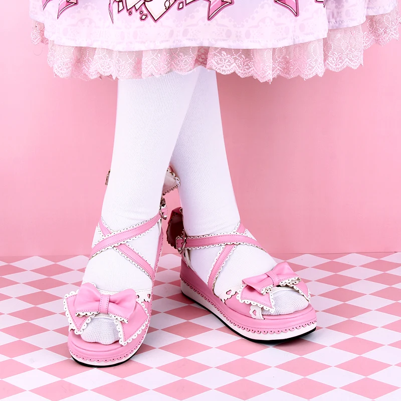 sandálias doces mulheres bonitas 35-46 lolita shoes tamanho 8459
