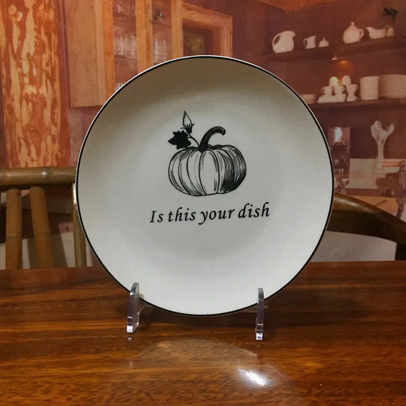 vegetable pattern dinner set (6)
