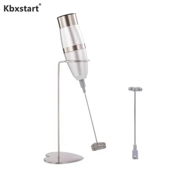 

Automatic Electrical Mini Milk Frother Portable Eggbeater Blender With Stand Food Mixing Whisk Foamer For Coffee Milkshake Cream