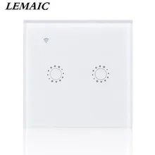 

LEMAIC WiFi Smart Switch 2 Gang Light Wall Switch APP Remote Control Work with Amazon Alexa Google Home Schedules EU Plug
