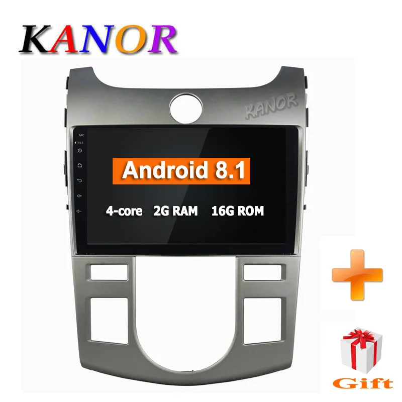 

KANOR 1024*600 Android 7.1 2+16g 1din Car Radio Player For KIA Forte Cerato 2008-2012 Capacitive With Autoradio single 1din