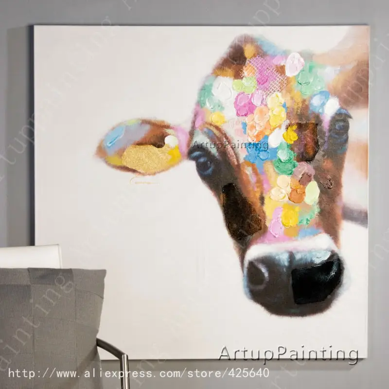 Cow Wall Art painting oil cow promotion-shop for promotional painting oil cow Cow Wall Art painting oil cow promotion-shop for promotional painting oil cow