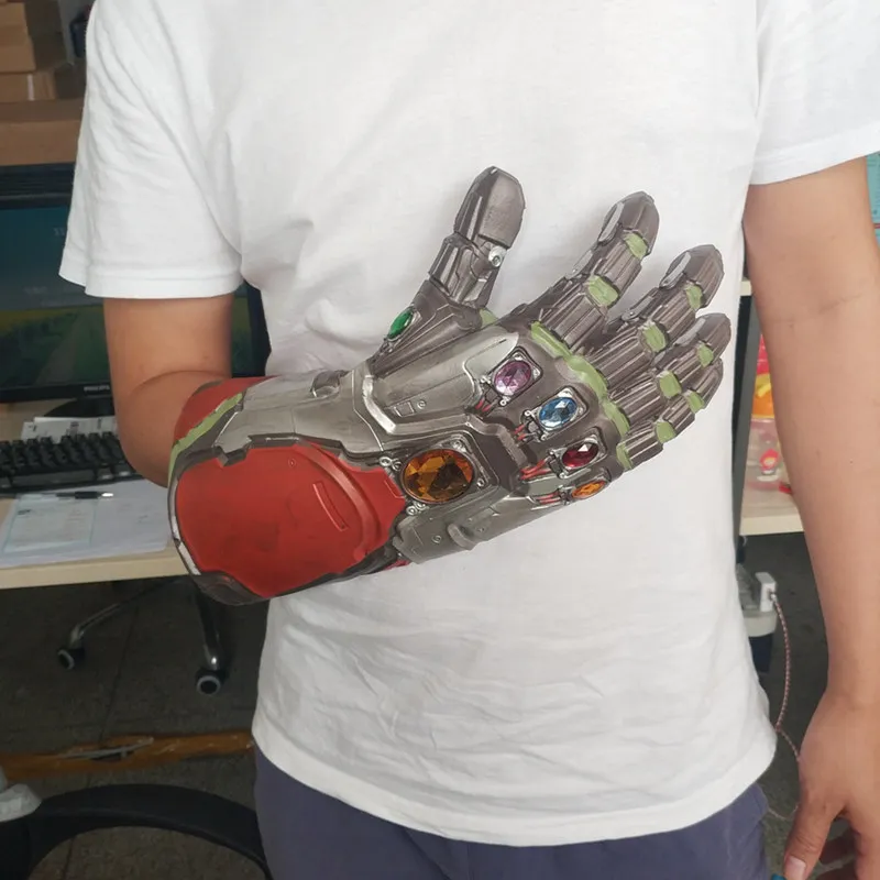 

Marvel Avengers 4 Endgame Iron Man Infinity war Gauntlet Hulk Cosplay Thanos Gloves Arms Mask Props Superhero Weapon Party toy