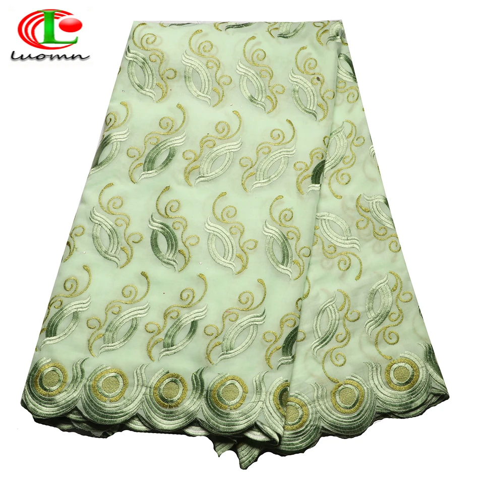 

African George Fabric High Quality Indian Raw Silk George Wrappers Hot Nigerian Lace Fabrics Set with Blouse for Wedding