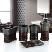 Набор для ванной из полимера набор из пяти предметов креативный Современный модный набор туалетных принадлежностей ванная комната новая свадебная кружка LO831146