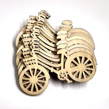 

10Pcs Wooden Bicycle Design Bike Action figure toy for children DIY Bicycle Sewing Scrapbooking Handcraft DIY Art Decor