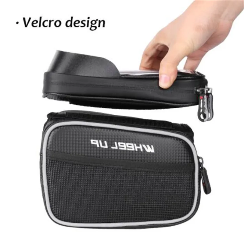 WHEEL UP Top Tube Head Frame Front Waterproof Bike Bags 6.2 Inch Cellphone Bags Bicycle Bag With Double Pouch Cycling Pannier WHEEL UP Top Tube Head Frame Front Waterproof Bike Bags 6.2 Inch Cellphone Bags Bicycle Bag With Double Pouch Cycling Pannier
