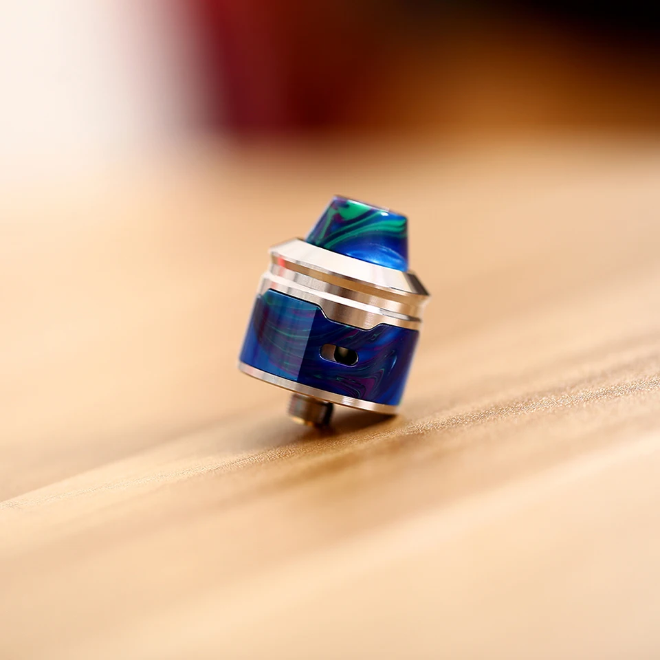 Original Aleader Rocket Resin RDA 24mm electronic cigarette Tank with 510 Drip Tip Dual adjustable airflow atomizer Vape tank (5)