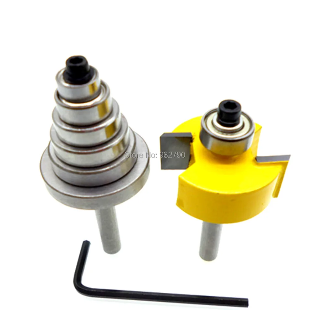 Rabbet Router Bit with 6 Bearings Set