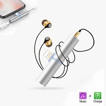2 in 1 Earphone Charger Adapter For Lighting Port 3 5mm Listen Music Converter Charging Port For iPhone X 7 8 8 Plus Charging