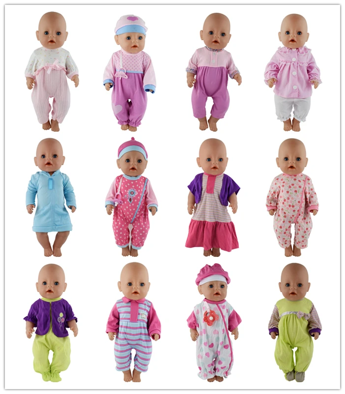 

TULGLUGH Doll Jump Suits Fit For 43cm Baby Doll Doll Reborn Baby Clothes