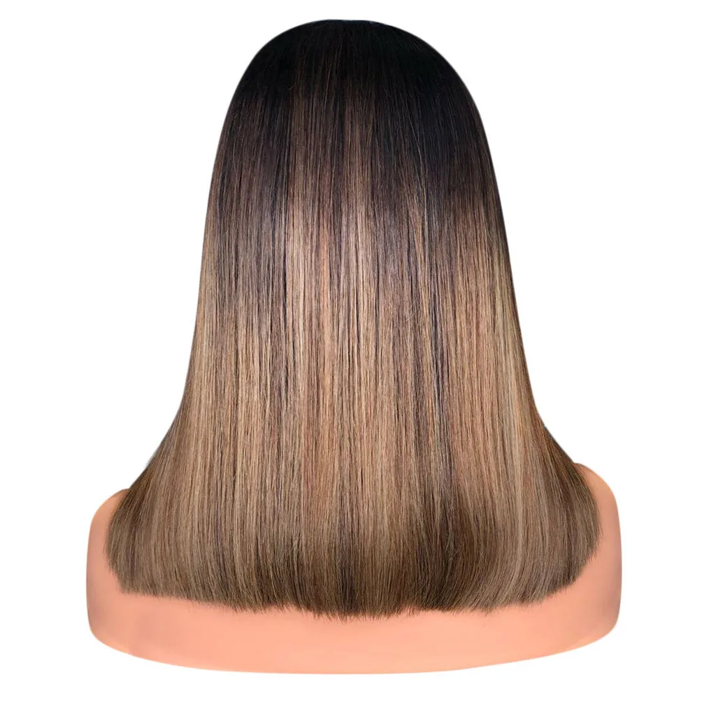

Factory price 1pc Women Fashion Lady Multicolor Hair Lace Front Gradient Natural Straight Lace Inner Net Wigs Stand Apr1