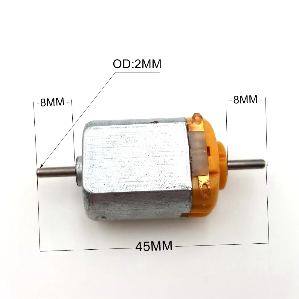 2 шт. 130 двойной вал Minitype высокоскоростной DC 3-6 в мотор для DIY игрушки хобби умный автомобиль