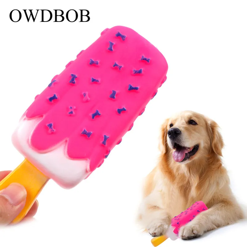 OWDBOB Pet жевательная игрушка для домашней собаки щенок кошка пищалка, звуковая игрушка забавная в форме Фруктового мороженого игрушечные домашние питомцы