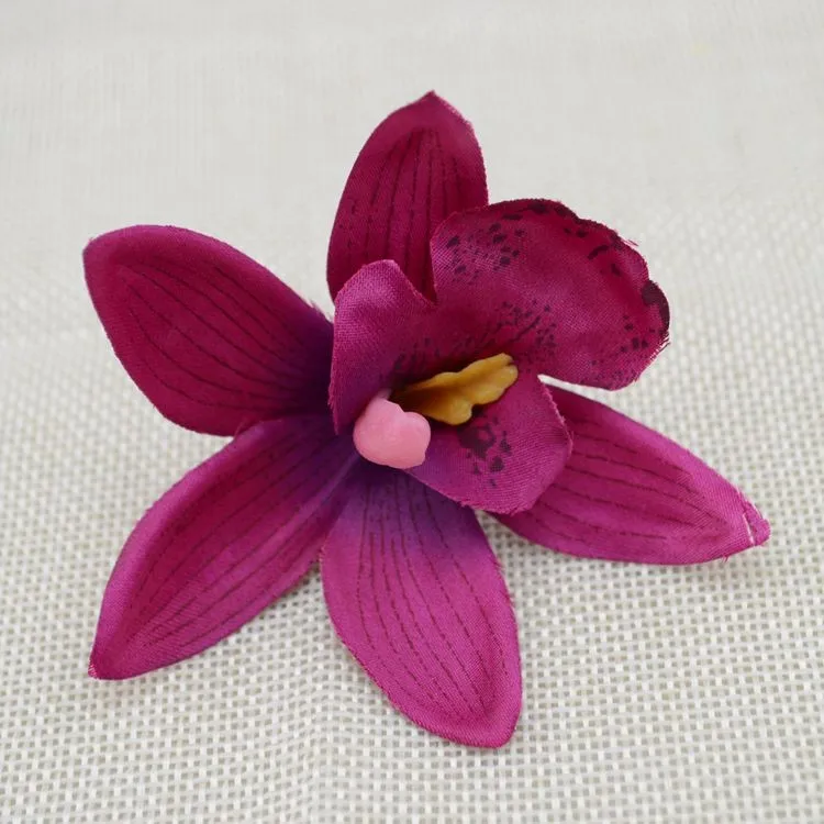 10 шт. дешевые шелковые цветы Цимбидиум искусственный цветок Свадебные цветы Бабочка Орхидея, искусственные цветы