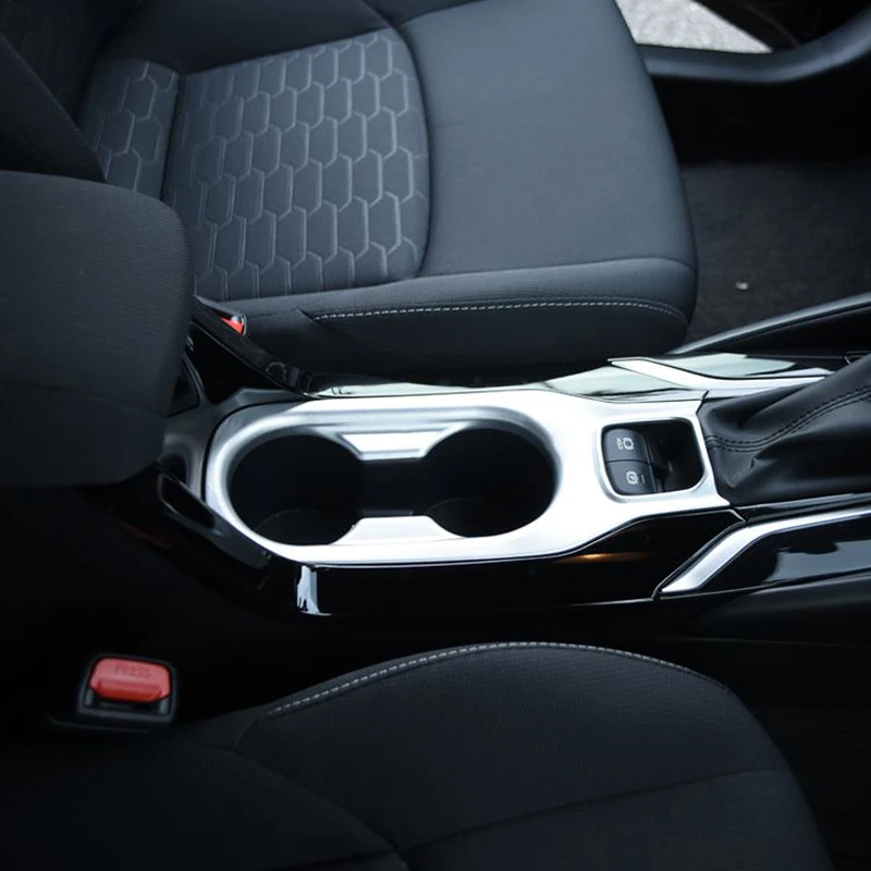 

For Toyota Corolla Sport Hatchback Auris 2019 ABS Matte Interior Front Water Cup Holder Cover Trim 1 Piece Car Accessories