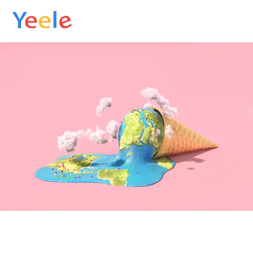 

Yeele Ice Cream Cone World Map Poster Props Scene Baby Photography Backgrounds Vinyl Wall Photographic Backdrop For Photo Studio