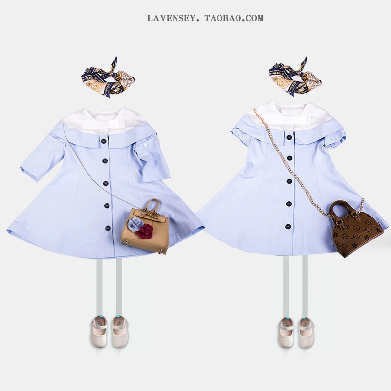 Lavensey Children Clothes Casual Dresses For Girls Short Sleeve Round Neck Collar Dress Comfortable 100% Cotton Girl | Детская одежда и