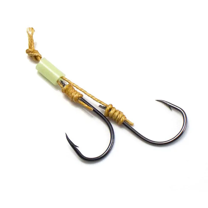 10pcs Asssit hook Jigging hook Madai jig hook with lumious tube, Salty rubber jig hook, Free