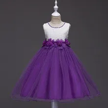 Детские выпускные платья из органзы с жемчужинами и бусинами для маленьких девочек, розовые, синие, бежевые, фиолетовые и белые свадебные платья