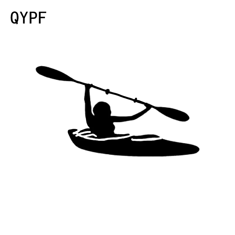 QYPF 14 1*7 8 см интересный речной жизни каноэ Декор автомобиля Стайлинг стикер винил