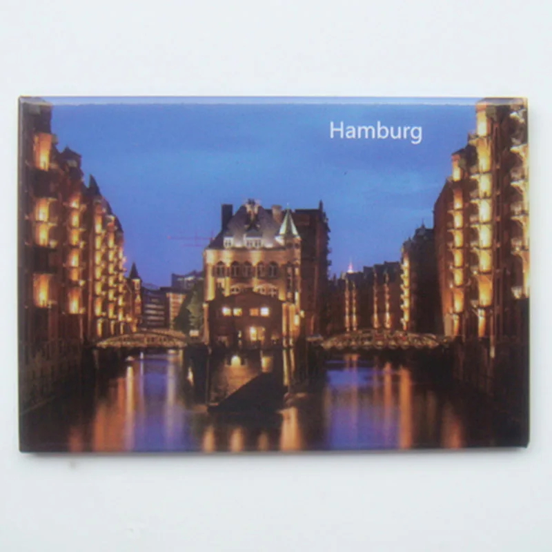

Metal Wrapped Magnets FREE Shipping,Germany Hamburg City Sence Museum Metal Fridge Magnet SFM5180