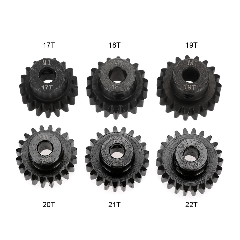 DollaTek 3PCS M0.6 17T-28T Metal Pinion Motor Gear for 5mm Shaft 1//8 RC Car Engine Spare Parts 26T 27T 28T Gear