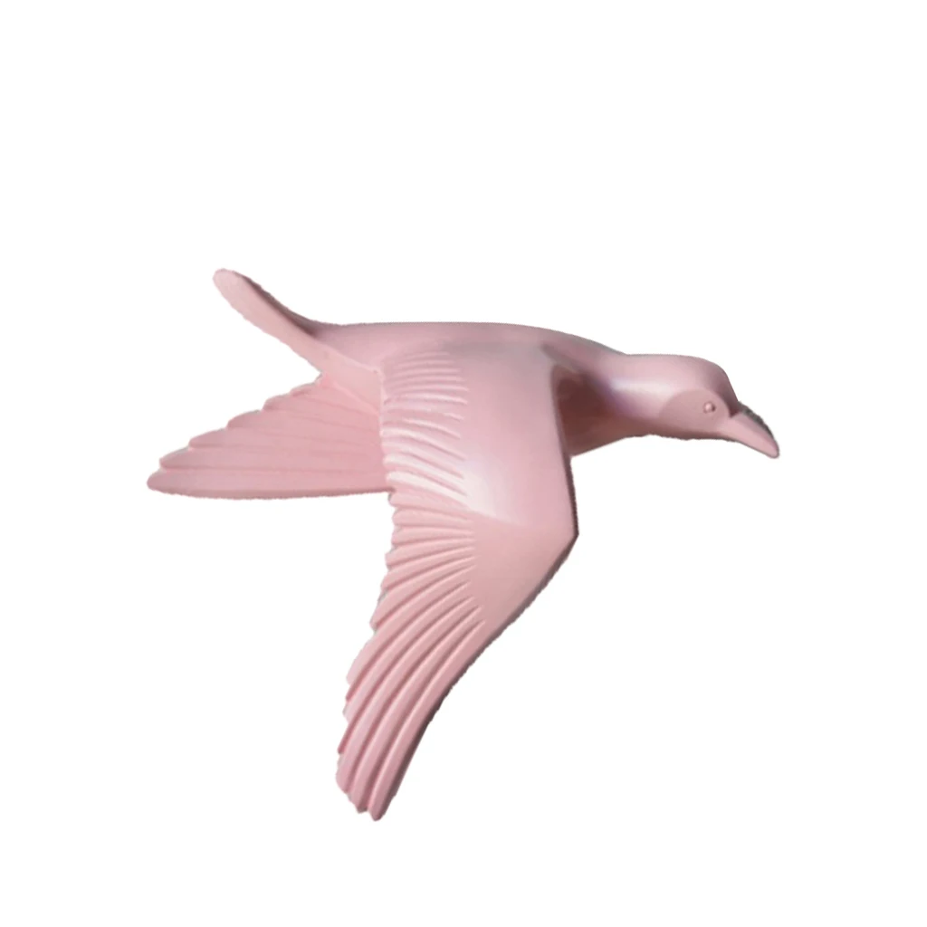 Home Decorative Resin 3D Handmade Flying Seagull Birds Crafts Wall Art Sculpture Hanging Decor
