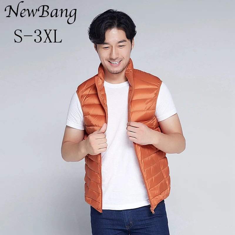 2017 New Colorful Men's Ultra Light Duck Down Vest Sleeveless Jacket
