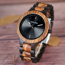 בובו ציפור סיטונאי קלאסי גברים של עץ שעונים שעון לוגו מותאם אישית יד שעונים גברים עם רשת לוח relogio masculino LD30 1
