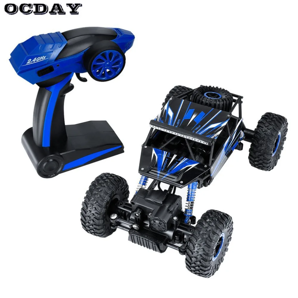 

OCDAY 2.4GHz RC Car 4WD Rock Crawler Climbing Car 4x4 Double Motors Bigfoot Car Remote Control 1:18 Model Off-Road Vehicle Toys