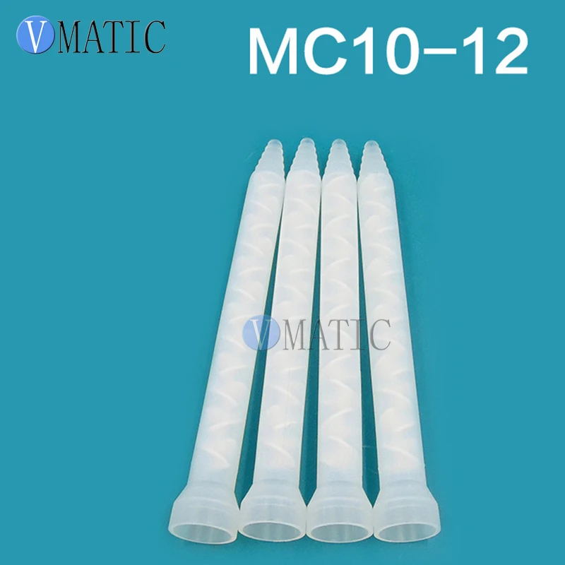 Полимерный статический миксер MC10-12 смесительные насадки для Duo Pack Epoxies(белый сердечник