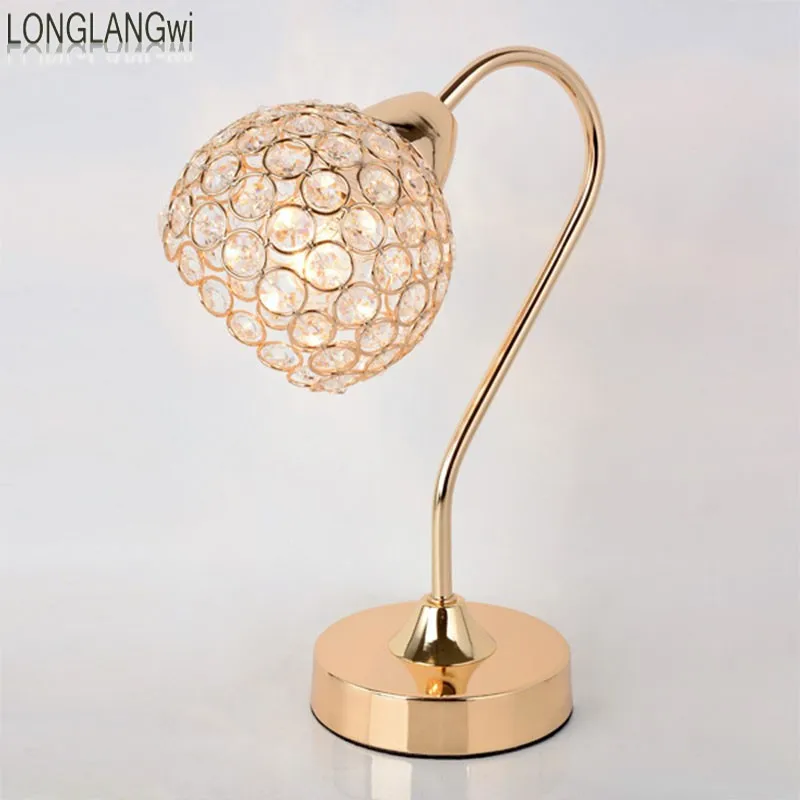 Настольные лампы для спальни современный минималистичный светодиодный хрустальный светильник креативный стиль Континентальная лампа