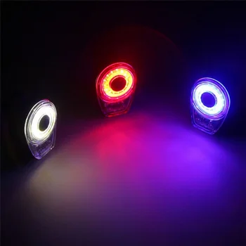

Outdoor Smart Bike Tail Light USB Charging Warning LED Round Rear Back Safety Lantern