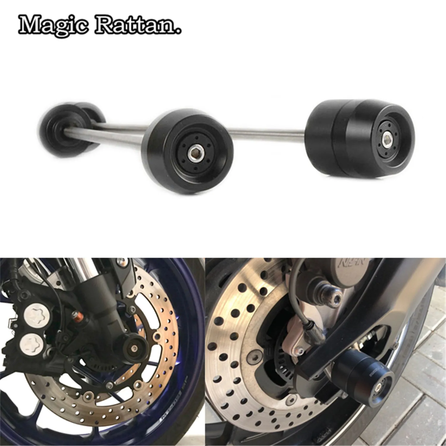 Motorcycle Front Rear Axle Fork Crash Sliders Wheel Protector For Yamaha MT 09 MT09 FZ 09