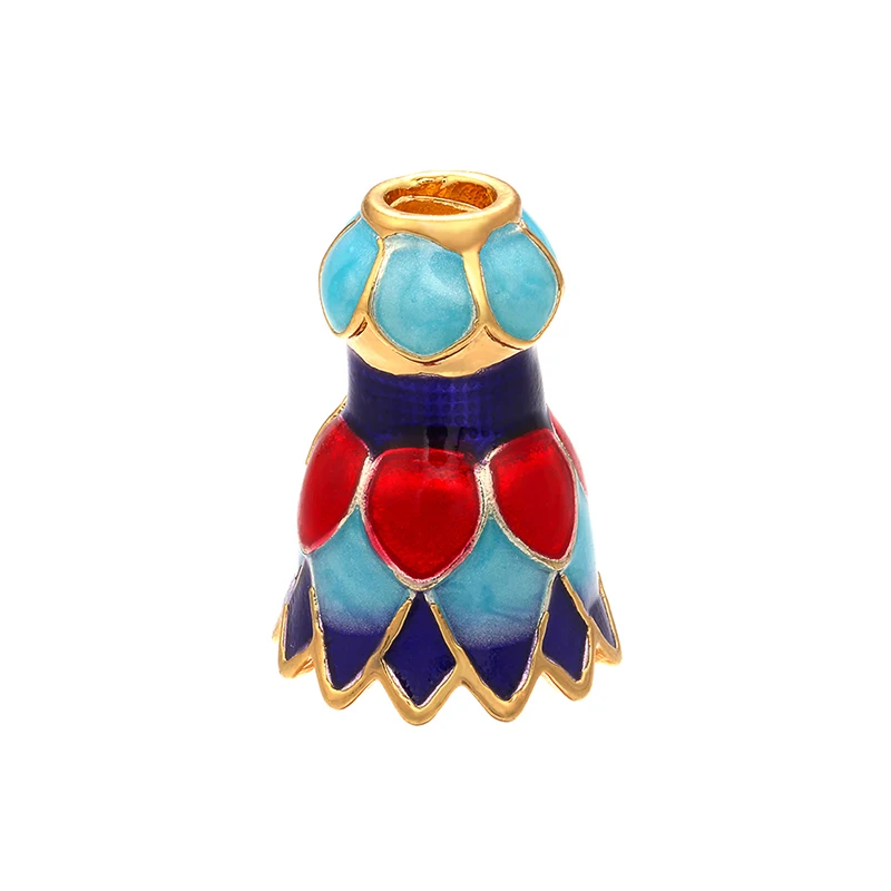 

ZHUKOU 11x16mm High Quality Retro Brass Cubic Zirconia Tassel Caps Pendant for Diy Jewelry Findings Model:MZ4