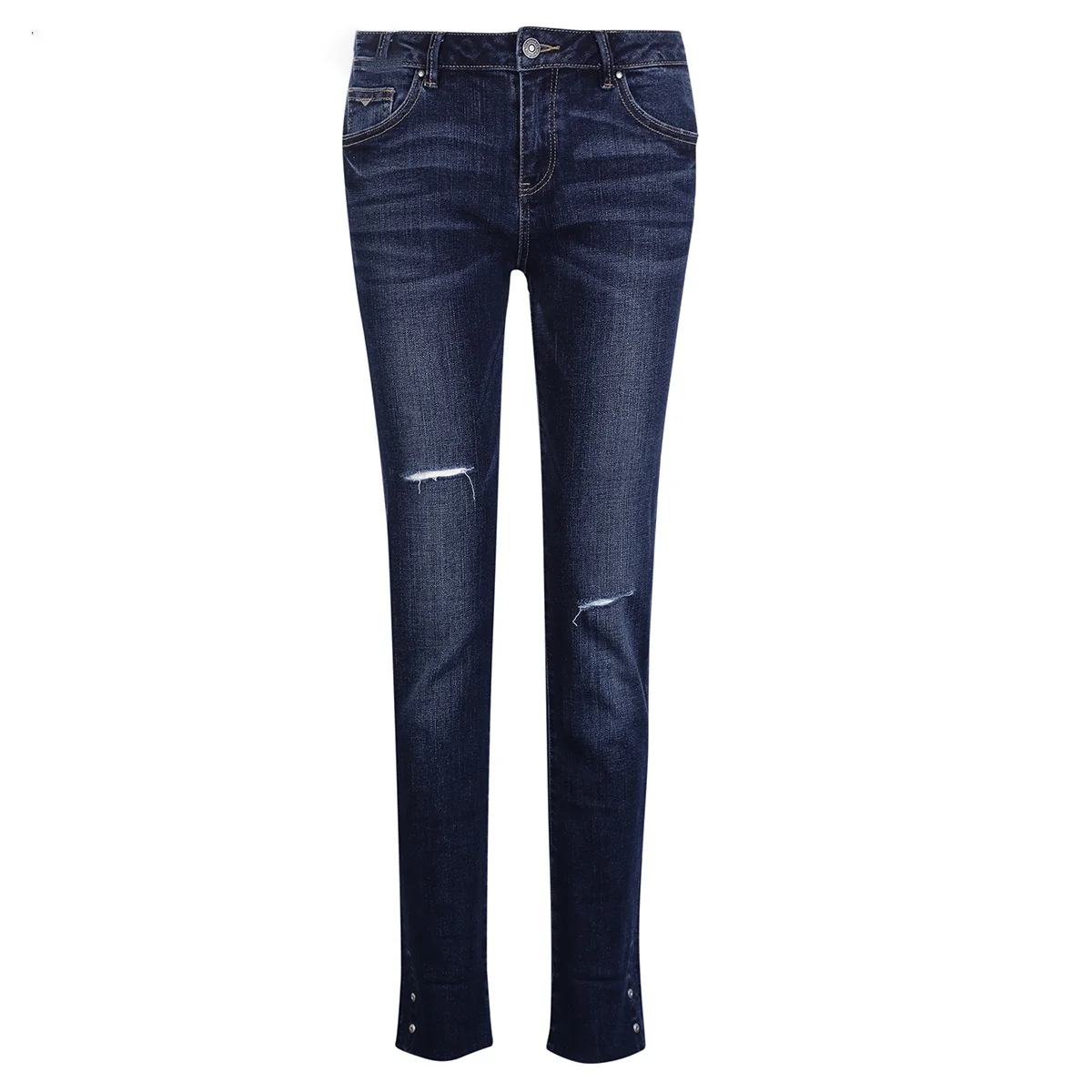 Vero Moda Brand New fasion hole cuffs slim washed ankle-length jeans women | 317349550