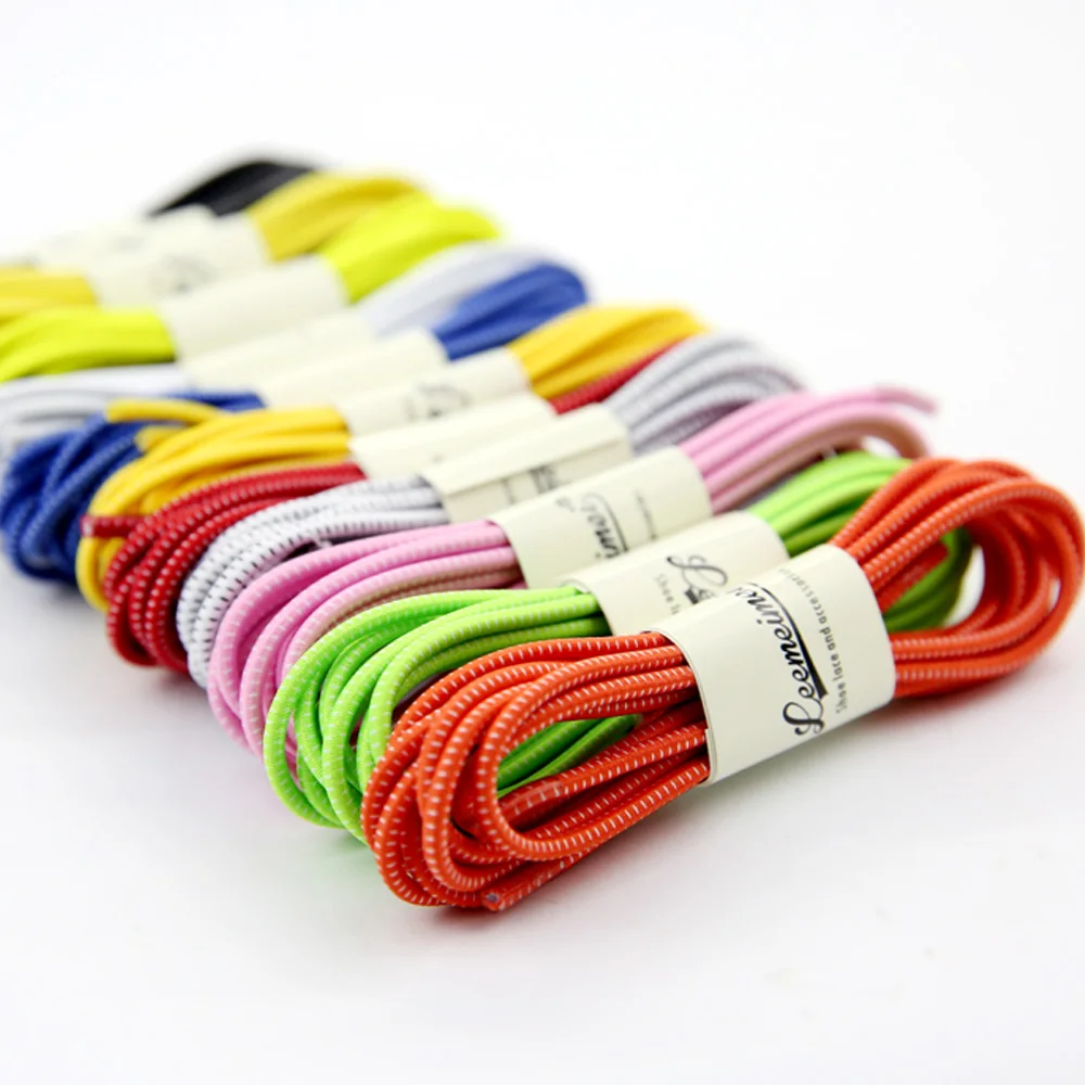 Stretching Lock lace 23 colors a pair Of Locking Shoe Laces Elastic Sneaker Shoelaces Shoestrings Running/Jogging/Triathlon