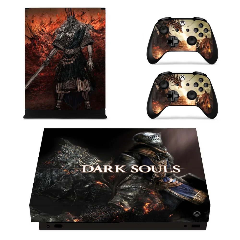 Dark Souls кожи Стикеры наклейка для microsoft Xbox One X консоли и контроллеры Скины Стикеры s для Xbox One X кожи винила