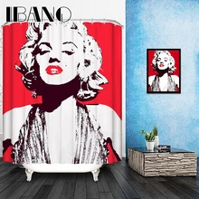 Marilyn Shower Curtain Pattern Customized Shower Curtain Waterproof Bathroom Fabric 165x180cm Shower Curtain For Bathroom
