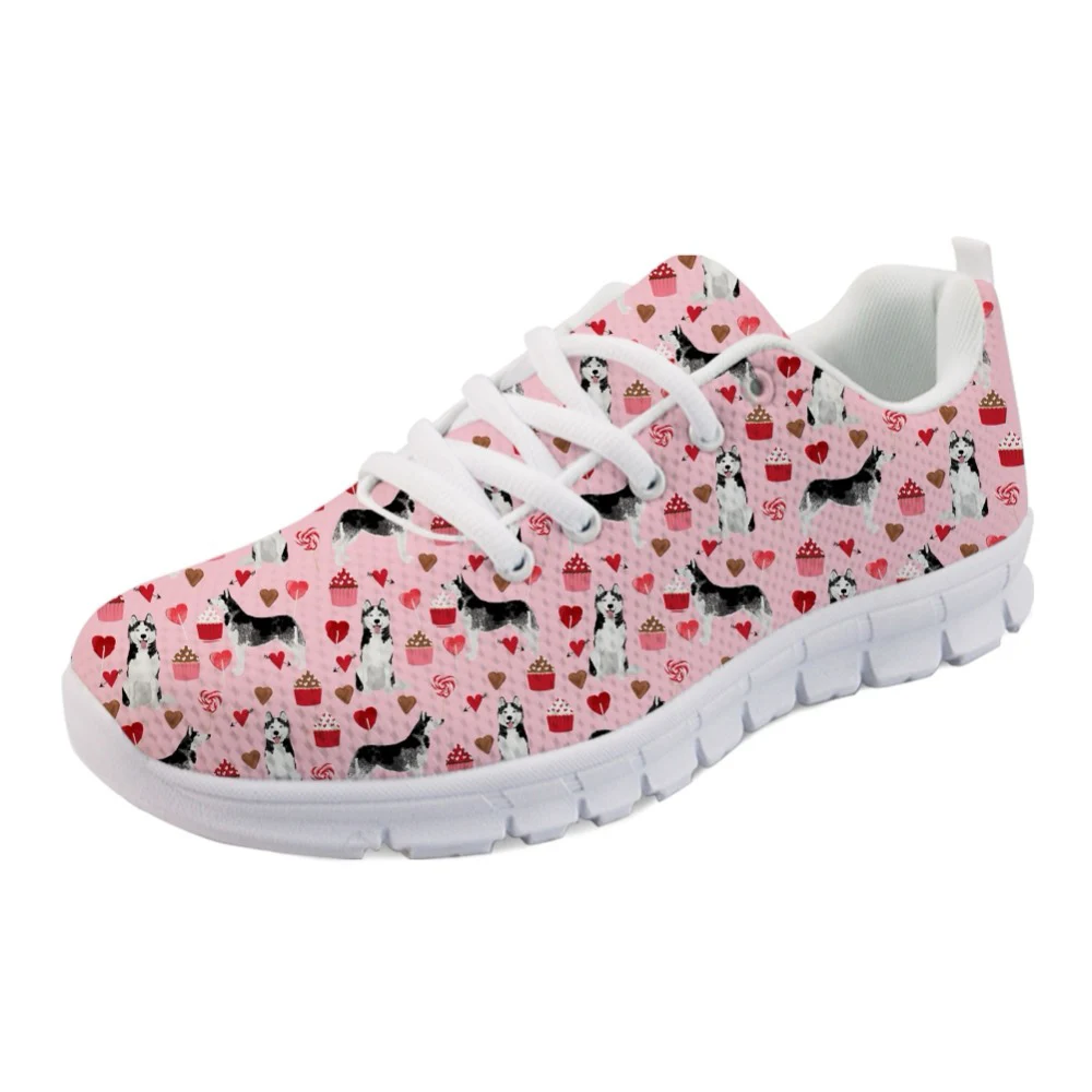 Noisydesigns Pour Confortable Mignon h10356aq Respirant Adolescent Mujer h10358aq Affiches Femmes 2018 Zapatos Maille Husky Fleur Lady Filles Aq Plat h10355aq Chaussures h10357aq h10371aq h10359aq Custom 1Tc5u3lJFK