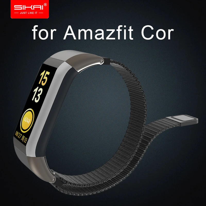 SIKAI ремешок для часов Huami Amazfit Cor браслет из нержавеющей стали ремешок для часов Huami Amazfit Cor ремешок