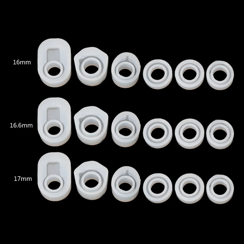 6 шт кольца поделки силиконовые формы ювелирные изделия кулон кольца полимерный литой круг формы