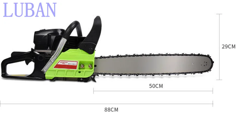 Новая высокомощная профессиональная Пильная садовая бензиновая цепная пила высокого качества для резки деревьев LUBAN