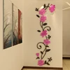 New arrival Rose flower Acrylic Mirror Wall stickers Entranceway TV background Home decoration Modern 3d DIY art wall stickers ► Photo 3/5