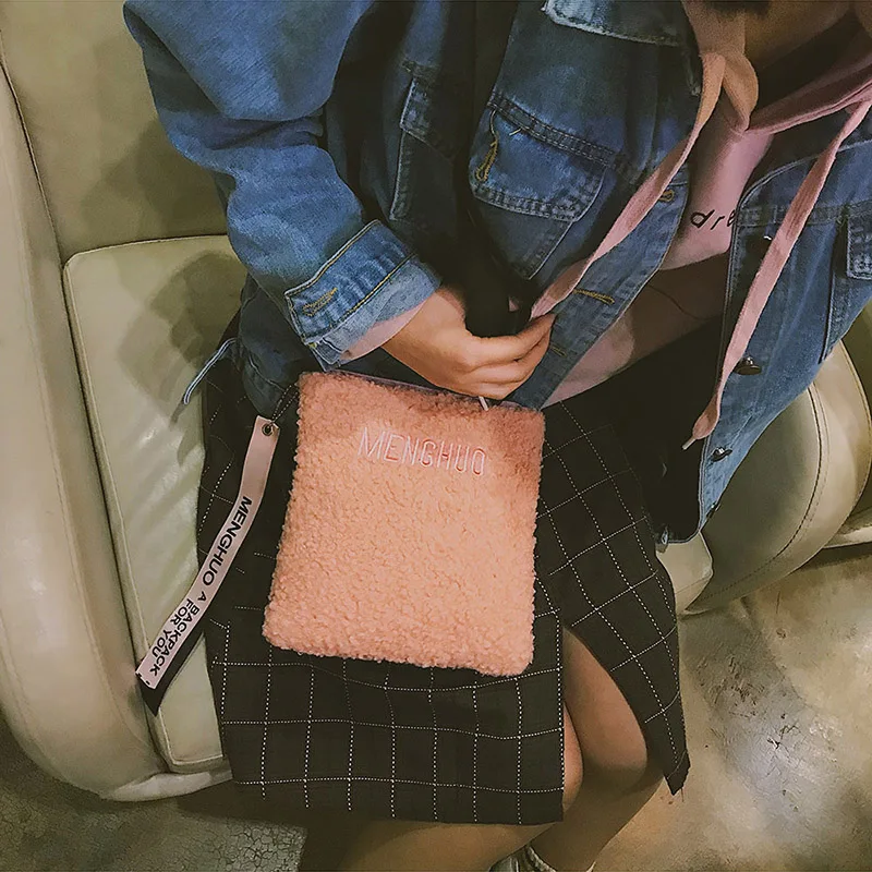 Menghuo Felt Women Bag HOT SALE 2017 Wool Women Messenger Bags Fashion Lady Crossbody Ribbon Women Shoulder Bags Drop Shipping (27)